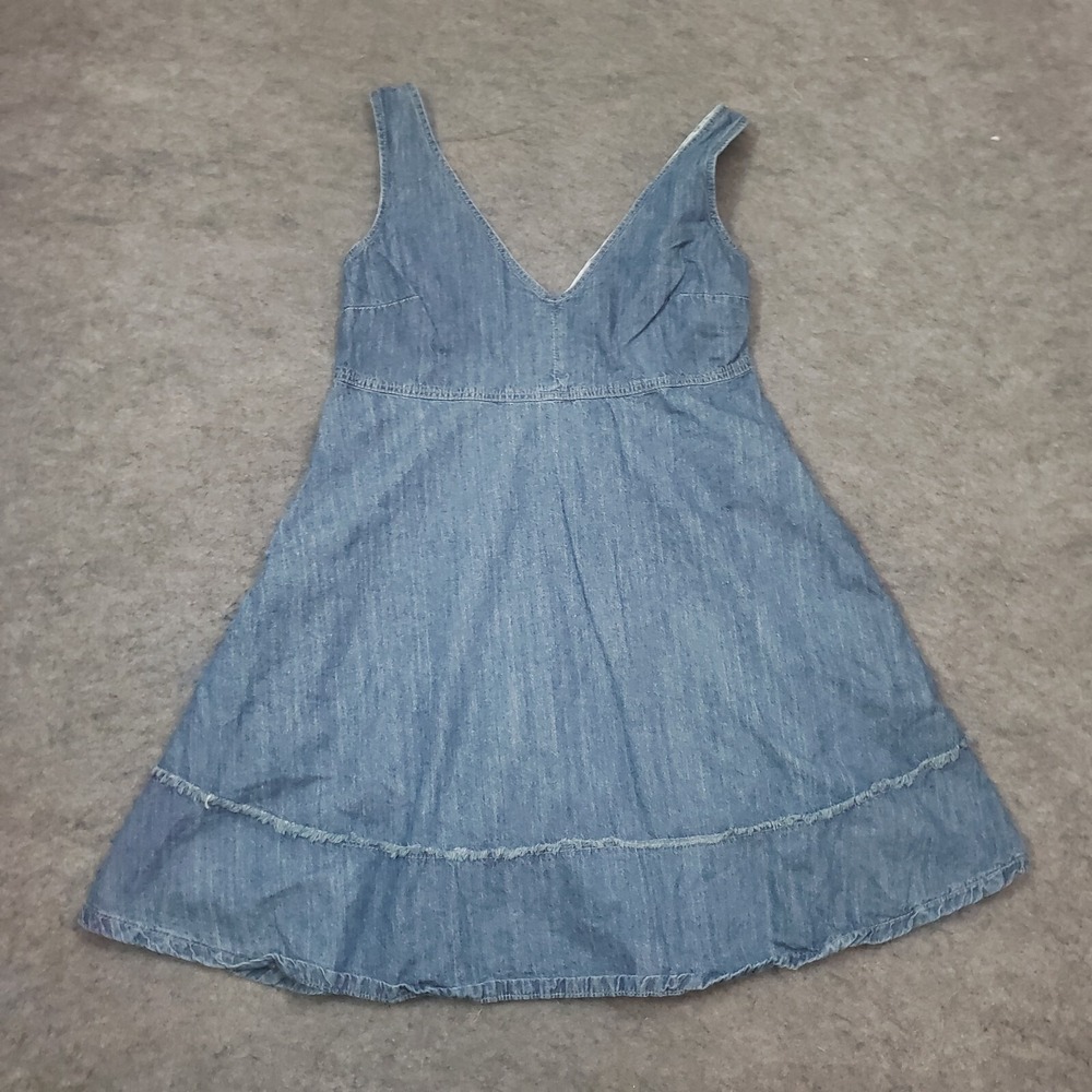 Stetson Dress Womens S Small A-line Blue Sleeveless V-neck Short Western Country